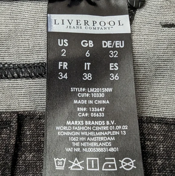 Liverpool Jeans Company Madonna Leggings size 2/26 Brown Skinny Stretch - Picture 10 of 14